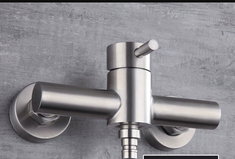 KSM-SS-UW02 Brushed 304 Stainless Steel Wall-Mount Shower & Balcony Utility Mixing Valve - Quanzhou Keshiman Sanitaryware Source Factory Wholesale (Precision Cast SUS304 Food-Grade Stainless Steel, Brushed Satin 304 Stainless (Rust-Proof for Coastal Zones))