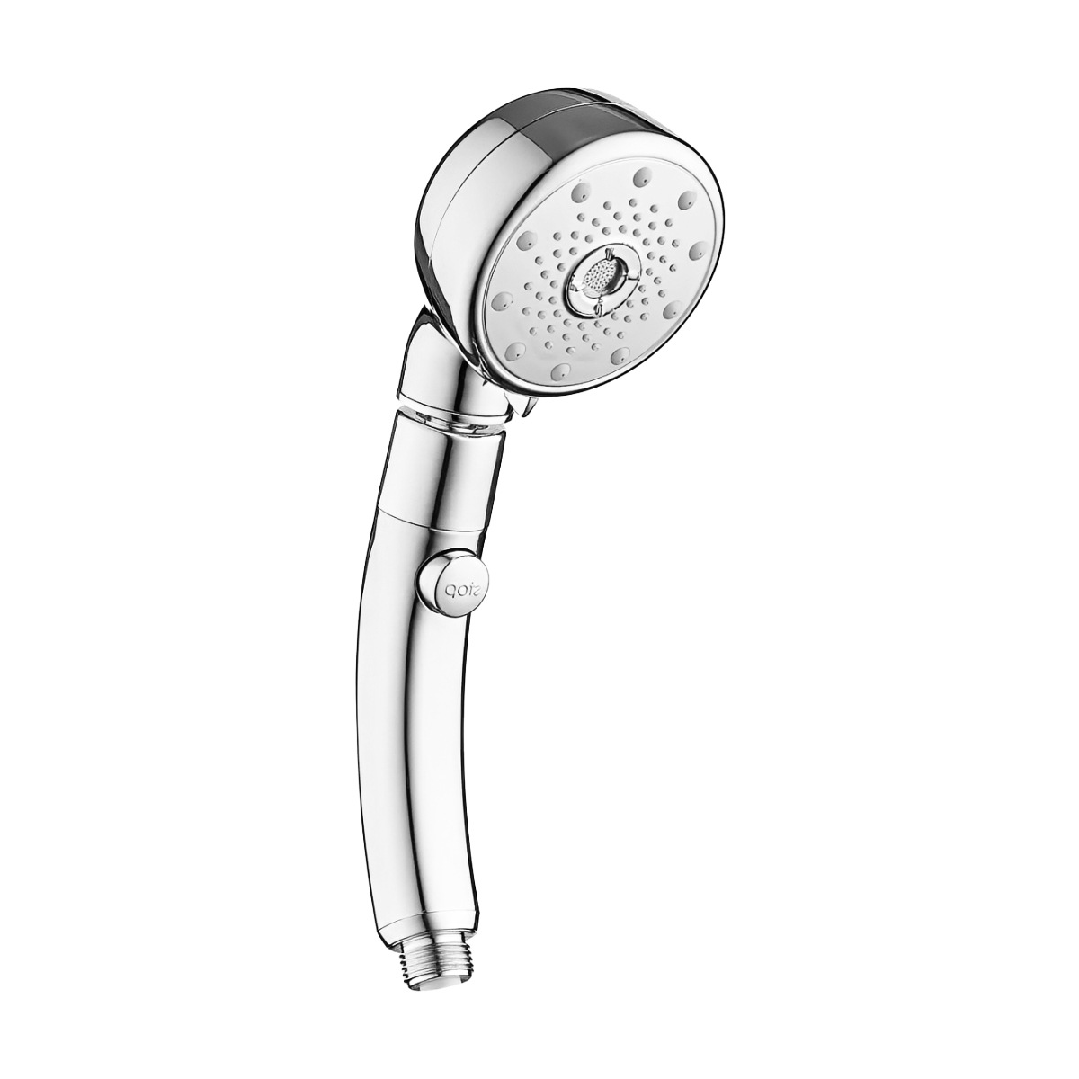 KSM-SH-SW03 360° Articulating 3-Mode Microbubble Booster Handheld Shower Head - Quanzhou Keshiman Sanitaryware Source Factory Wholesale (Solid Brass Swivel Ball Joint + ABS Booster Chamber, 6-Layer Chrome / Brushed Nickel)