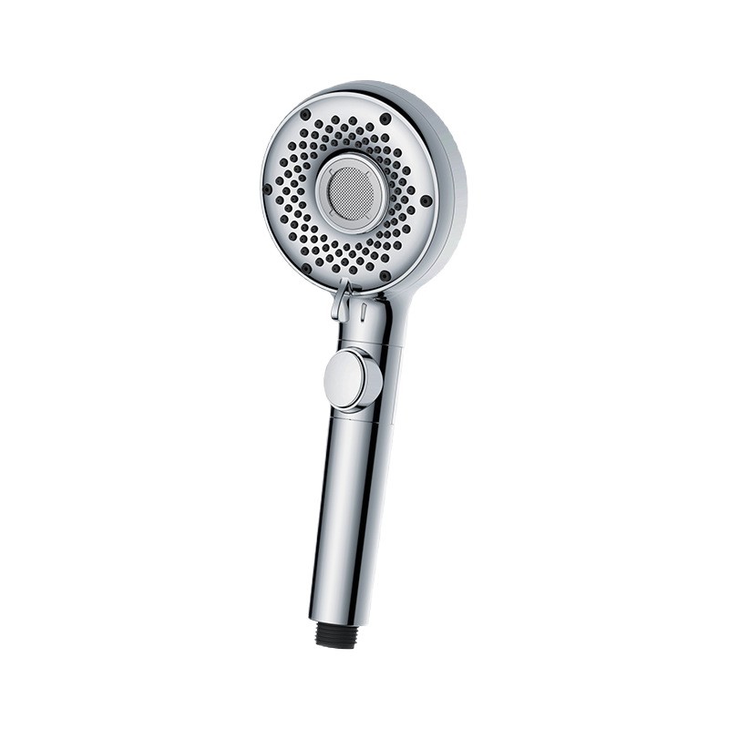 KSM-SH-MB05 5-Stage Microbubble Mist & Massage Filtered Shower with One-Touch Stop - Quanzhou Keshiman Sanitaryware Source Factory Wholesale (Heat-Insulated ABS + 304 Stainless Booster Faceplate, Matte Silver / Mirror Chrome / Gunmetal Grey)