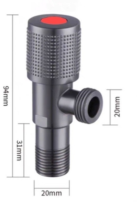 KSM-VL-AV01 170g Thickened Solid Brass Gunmetal Knurled G1/2