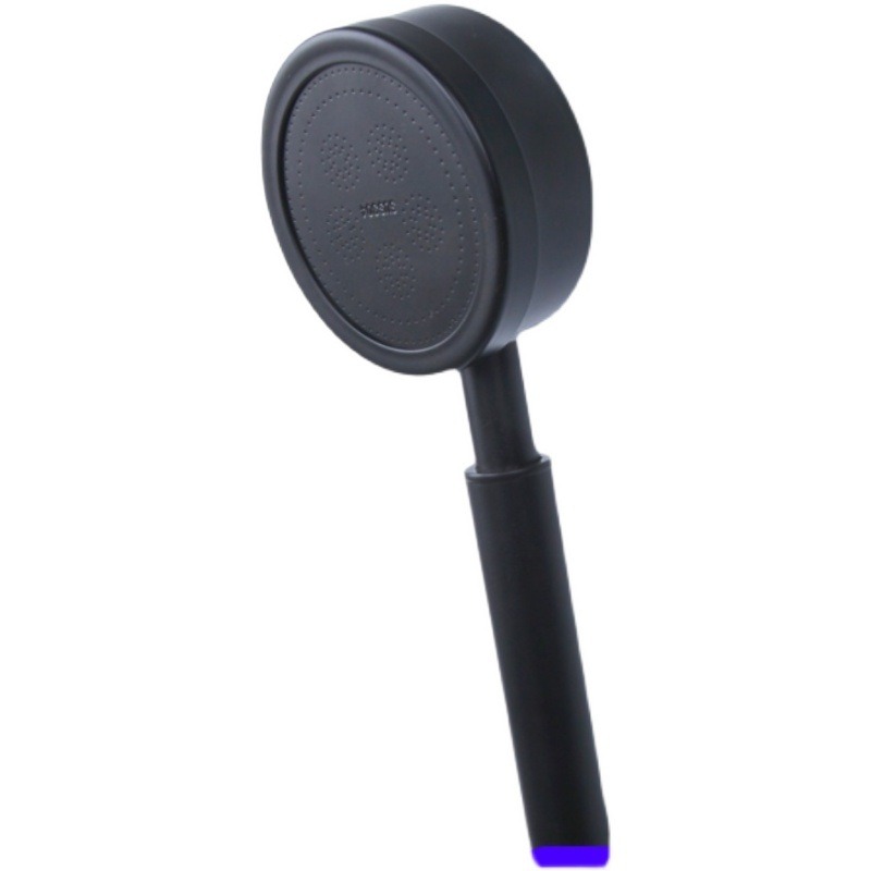 KSM-SH-SS304 Matte Black 304 Stainless Steel Waist-Grip Drop-Resistant Filtered Booster Handheld Shower (ID 652498911726)